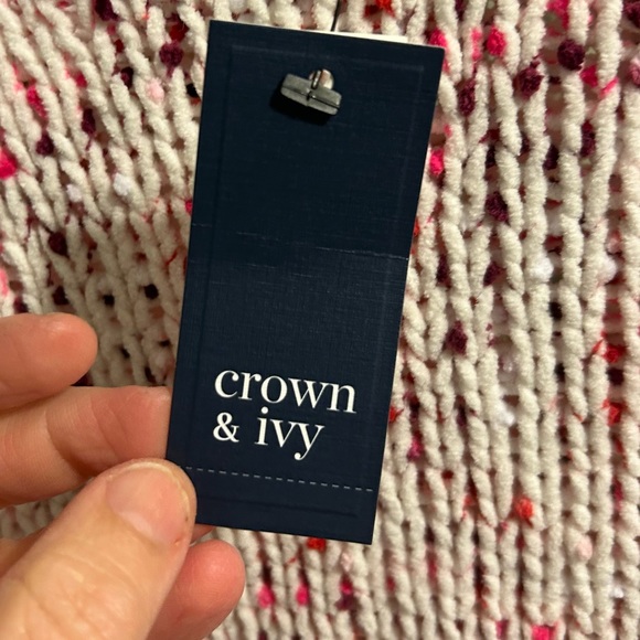 Crown and Ivy NWT bubble sleeve confetti sweater size S - Picture 4 of 12